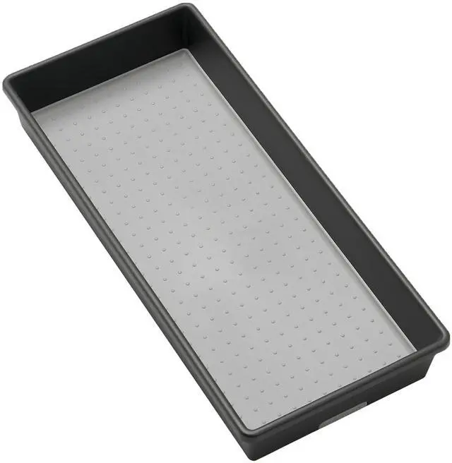 Main image of Classic 16 x 8 Storage Bin, Granite | non slip feet, rounded corners, open compartment, soft grip lining, utensils tools supplies, office craft items, woman owned