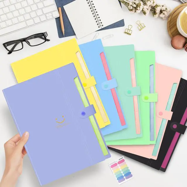 Alt view image 6 of 7 - Expanding File Folder, 8 Pockets Accordion File Organizer, A4 Letter Size Paper Document Receipt Organizer Accordian Filing Folder for Classroom, Home, Office and Travel(Grass Green)