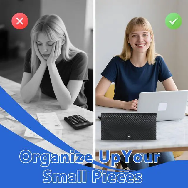 Alt view image 6 of 7 - Accordion File Organizer, 13 Pocket Expanding File Folder | 10.2"x5.1" Small Receipt Organizer for Business, Coupon Document Holder, Portable Folder Organizer for Home Office School