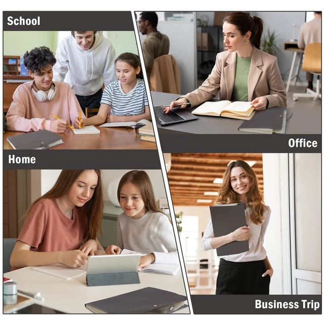 Alt view image 7 of 7 - Expanding Organizer File Folder, Letter Size Expandable 8 Pockets Expanding Organizer Accordion File Folders with Labels A4 Paper Document Organizer for Home School Office Supplies