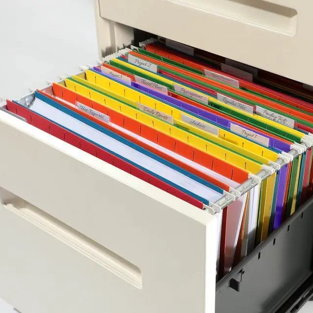 Alt view image 7 of 7 - Hanging File Folders, 6 Pack Letter Size Hanging File Folders with 1/5-Cut Tabs, Ideal for Home and Office Organization and Papers Classification,Assorted Colors