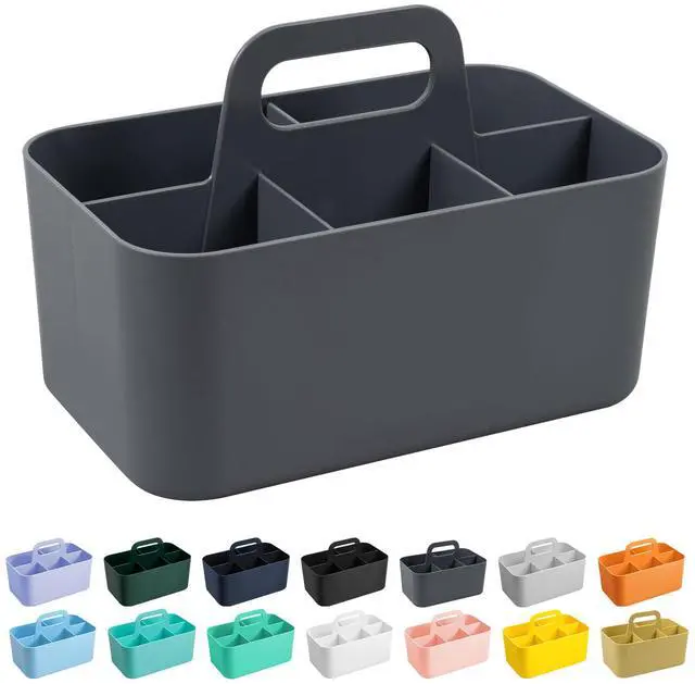Main image of Multipurpose Caddy Organizer, Plastic Caddy with Handle, Stackable Desk Organizer for Stationery, Marker and Pencil, Office Supplies Organizer, Dorm Caddy