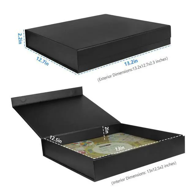 Alt view image 3 of 6 - 12x12 Scrapbook Storage Box for Scrapbooks, Papers and Supplies, Odor Free, Solid Black, 1 PCS 1 Pack