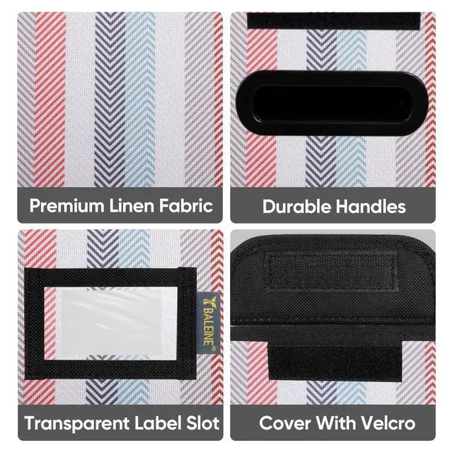 Alt view image 6 of 7 - File Organizer Box with Lid, Collapsible Hanging File Storage Box | Smooth Plastic Rails, Textured Fabric Exterior, Collapsible Hanging File Folder Box for Office Document Storage