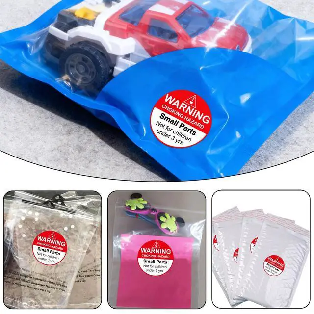 Alt view image 5 of 7 - Choking Warning Labels 1.5" Red Small Parts Choking Hazard Stickers | Suffocation Warning Stickers Not for Children Under 3 Years Labels for Packing Shipping 500 Pcs