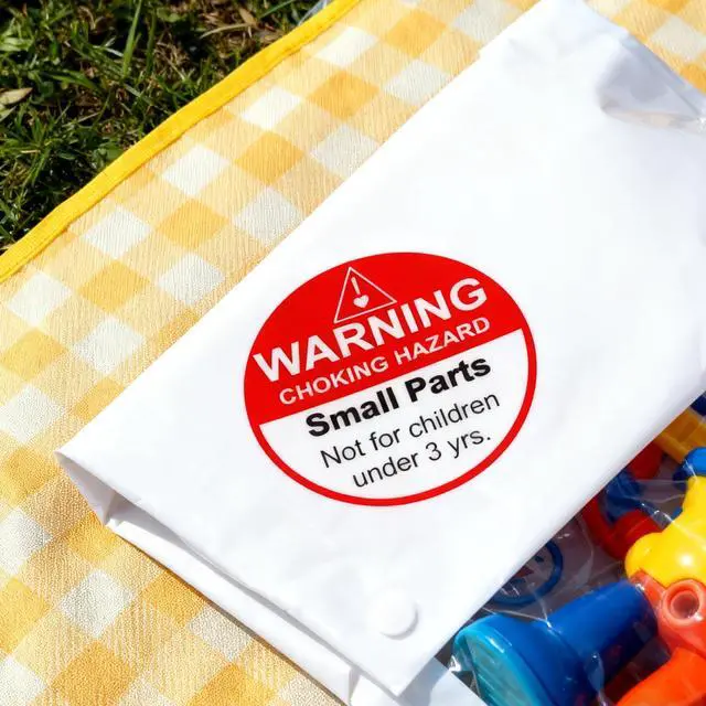 Alt view image 2 of 7 - Choking Warning Labels 1.5" Red Small Parts Choking Hazard Stickers | Suffocation Warning Stickers Not for Children Under 3 Years Labels for Packing Shipping 500 Pcs