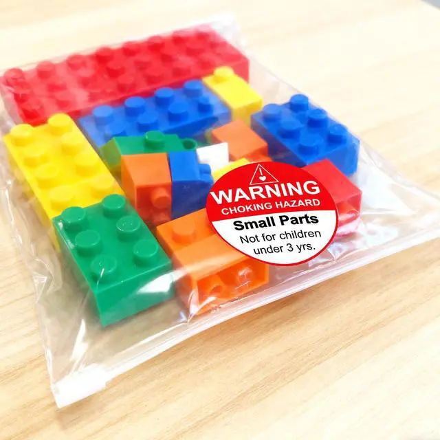 Alt view image 7 of 7 - Choking Warning Labels 1.5" Red Small Parts Choking Hazard Stickers | Suffocation Warning Stickers Not for Children Under 3 Years Labels for Packing Shipping 500 Pcs