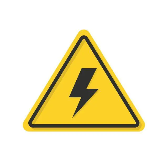 Alt view image 3 of 3 - 10 Pcs Danger Symbol Electrical Hazard Warning Safety Sign Sticker - 5 cm x 4.2 cm - Self Adhesive Vinyl