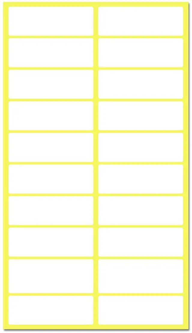 Main image of 500 Pack, 1.5" x 0.5" - File Folder Labels Stickers, Matte White