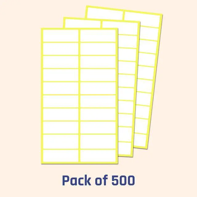 Alt view image 3 of 7 - 500 Pack, 1.5" x 0.5" - File Folder Labels Stickers, Matte White