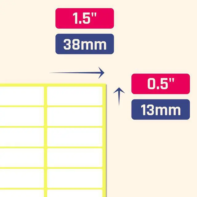 Alt view image 2 of 7 - 500 Pack, 1.5" x 0.5" - File Folder Labels Stickers, Matte White