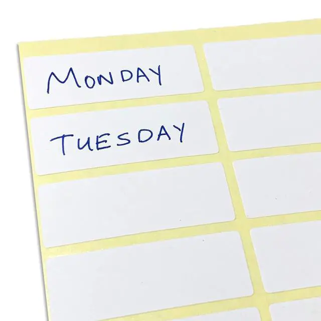 Alt view image 5 of 7 - 500 Pack, 1.5" x 0.5" - File Folder Labels Stickers, Matte White