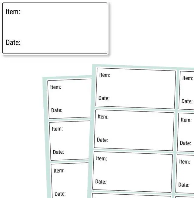 Main image of 200 Pieces, 2" x 1", Removable Food Labels for Freezer Storage | Date Stickers to Write On