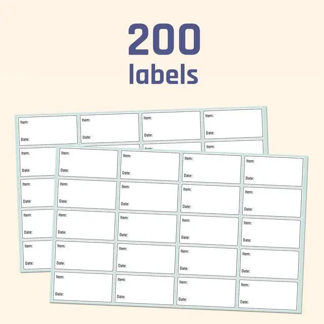 Alt view image 6 of 6 - 200 Pieces, 2" x 1", Removable Food Labels for Freezer Storage | Date Stickers to Write On