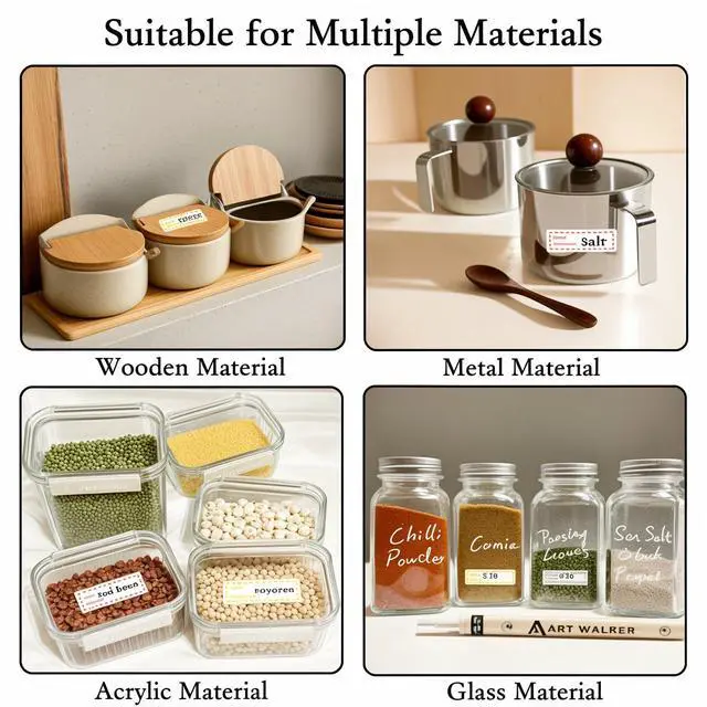 Alt view image 3 of 7 - Freezer Labels 375pcs - 3"x1" Self-Adhesive Removable Food Labels | Write-On Waterproof & Oil-Proof Tape for Containers, Meal Prep & Pantry Organization (3 Rolls, 3 Colors)