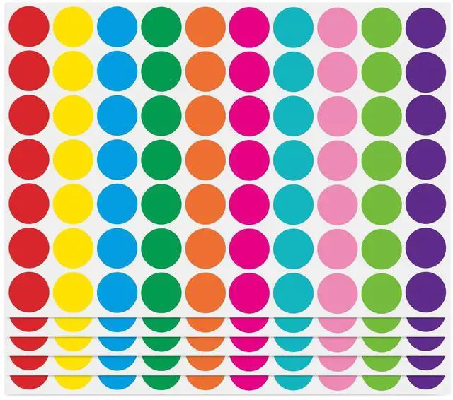 Main image of 1050 PCS Color Coding Labels Circle Dot Stickers,10 Color Style Colorful Coding Label Sticker for Office,Student Classroom
