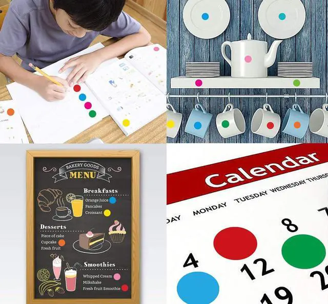 Alt view image 5 of 7 - 1050 PCS Color Coding Labels Circle Dot Stickers,10 Color Style Colorful Coding Label Sticker for Office,Student Classroom