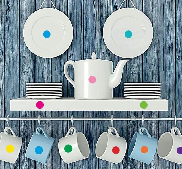 Alt view image 6 of 7 - 1050 PCS Color Coding Labels Circle Dot Stickers,10 Color Style Colorful Coding Label Sticker for Office,Student Classroom