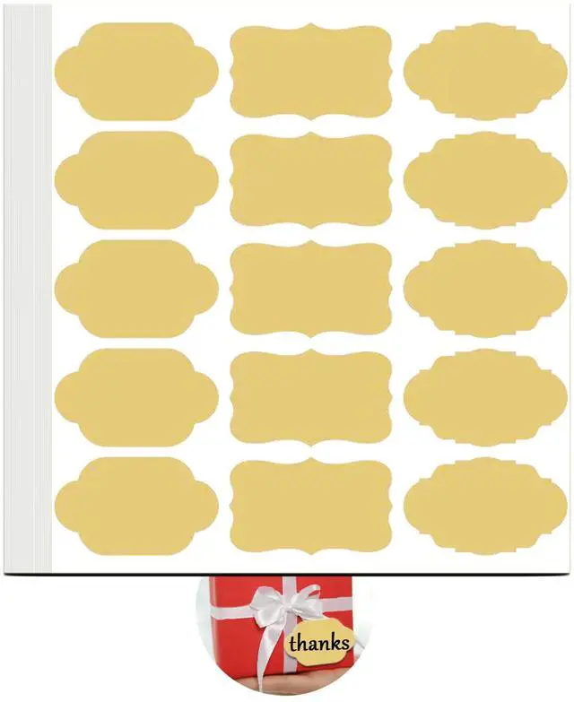 Main image of Label Stickers, Gift Tag Stickers, Name Tags, Self-Adhesive Writable All-Purpose Labels for Mason Jars, Canning, Bottles, Binders School Office Supplies, 450pcs