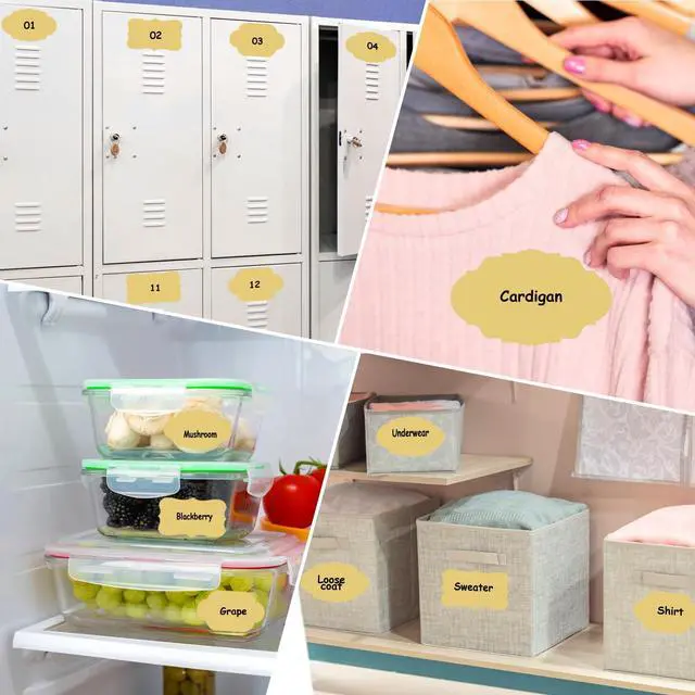 Alt view image 3 of 5 - Label Stickers, Gift Tag Stickers, Name Tags, Self-Adhesive Writable All-Purpose Labels for Mason Jars, Canning, Bottles, Binders School Office Supplies, 450pcs