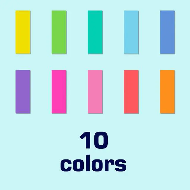 Alt view image 4 of 7 - 400 Pcs Colored Label Stickers 3 x 1 Inch Write Coding Labels 10 Colors | EGRETLFSAIL Rectangle File Folder Self-Adhesive for File Folders,Box Moving,Garage Sale,Price Tags,Study and Work