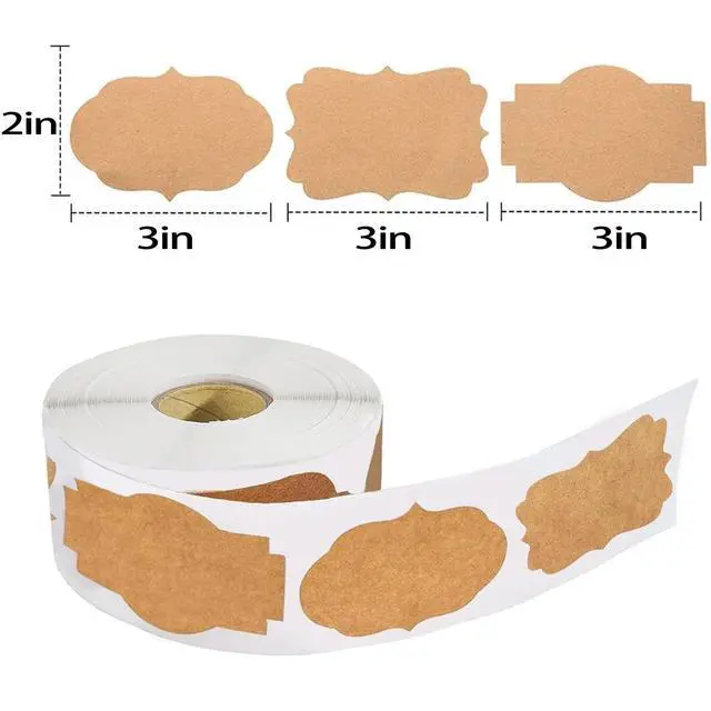 Alt view image 2 of 7 - 150 Pcs 2" x 3" Present Tags Name Labels Sticker Self-Adhesive Customize Holiday Present Stickers Labels for Jars, Present, Name Tags, Mason Jars Stickers