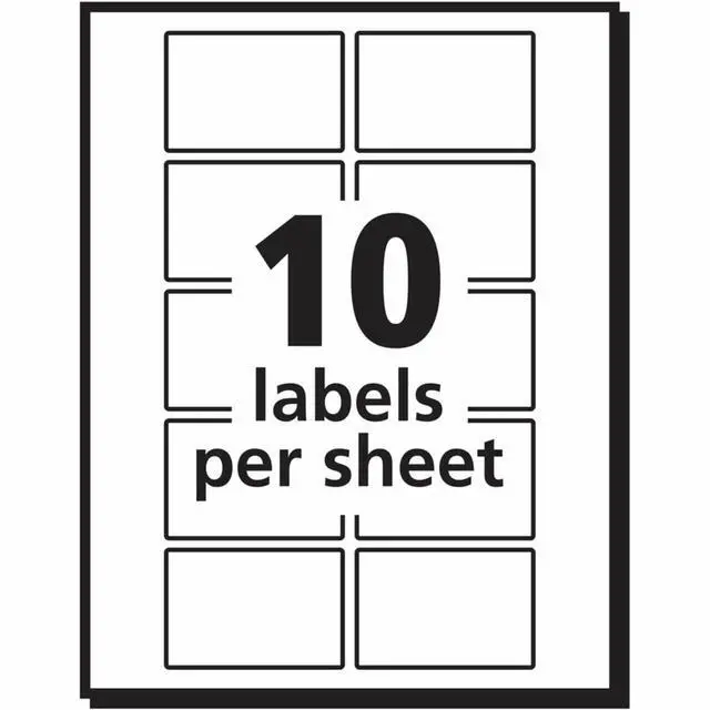 Alt view image 4 of 6 - Self-Adhesive Removable Labels, 1 x 1.5 Inches, White, 500 per Pack (05434)