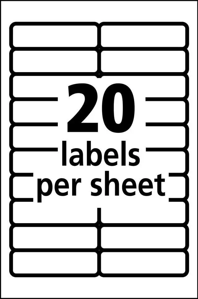 Alt view image 3 of 6 - Self-Adhesive Removable Labels, 0.5 x 1.75 Inches, 840 Per Pack, White Label Stickers (05422)