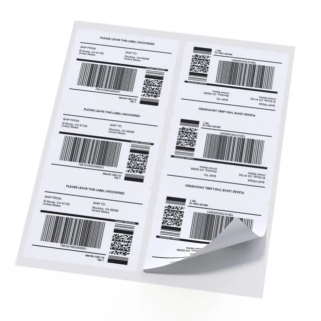 Alt view image 7 of 7 - 3-1/3" x 4" Shipping Labels, Printable White 6 UP Label for Laser/Inkjet Printers, Self Adhesive FBA Address Matte Mailing Label Stickers(50 Sheets, 300 Labels)