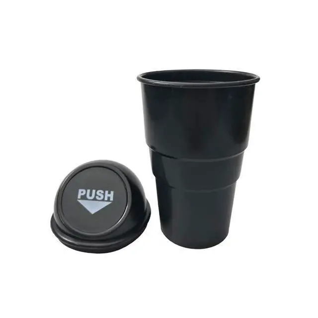 Alt view image 3 of 7 - Mini Auto Car Garbage Can Automotive Vehicle Rubbish Bins, Small Trash Can Cup Holder for Bedroom Office Desk Home (Black 1 Pack)