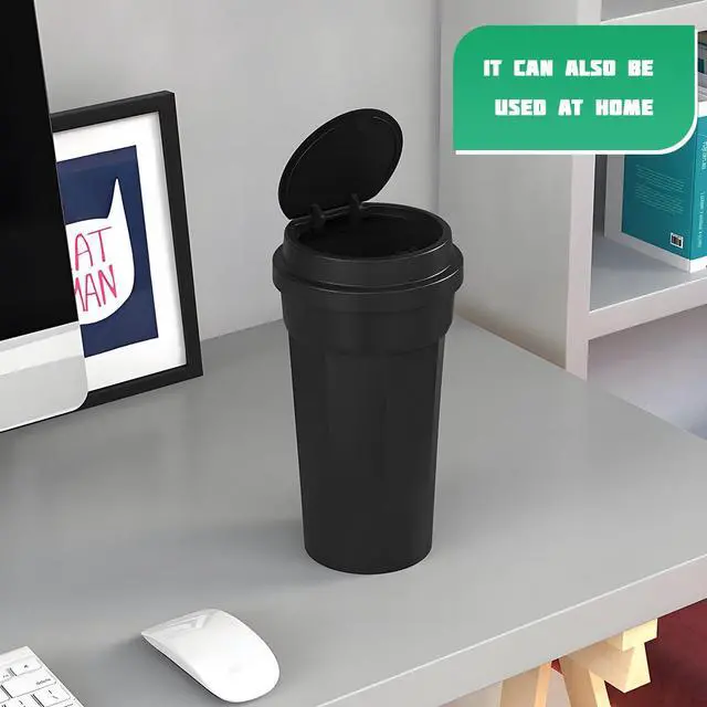 Alt view image 5 of 6 - Car Trash Can with Lid, Mini Leakproof Vehicles Garbage Bin for Cup Holder, Multipurpose Automotive Interior Trash Organizers Storage Accessories, Universal for Truck Sedan SUV