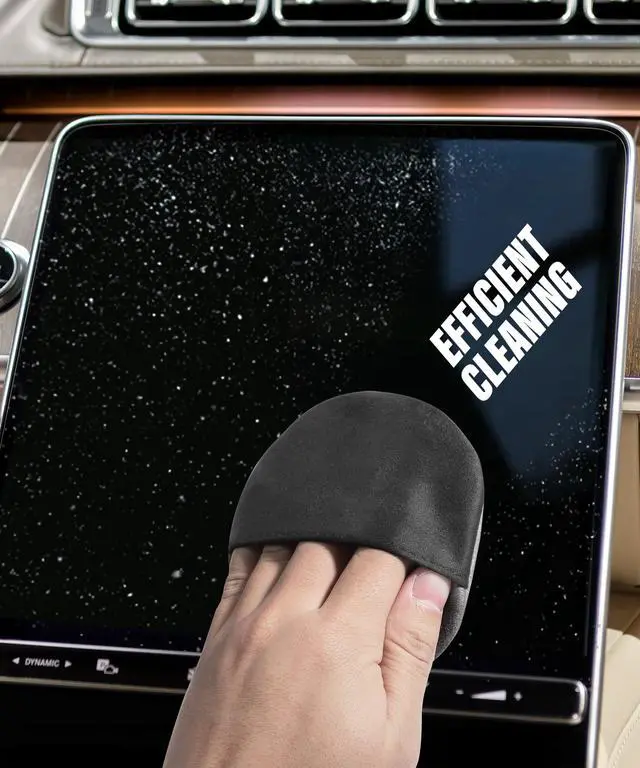 Alt view image 3 of 6 - Car Screen Cleaner,Screen Cleaning Pad Cloth Wipes,Car Accessories Microfiber Touch Screen Cleaner,Soft Cloth Wipes for Tesla Central Control Screen,Car Dashboard/Display (Round)