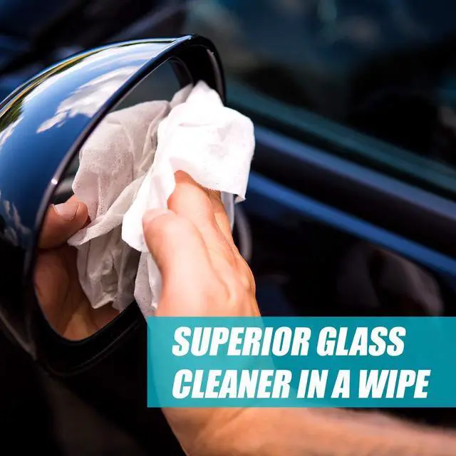 Alt view image 2 of 7 - 90166 Large Glass Cleaning Wipes for Streak-Free Windows, Mirrors, and Glass, Lint-Free, Ammonia-Free, Tint-Safe, for Home and Auto, Canister, 28 Wipes, Pack of 1