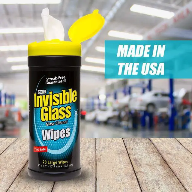 Alt view image 7 of 7 - 90166 Large Glass Cleaning Wipes for Streak-Free Windows, Mirrors, and Glass, Lint-Free, Ammonia-Free, Tint-Safe, for Home and Auto, Canister, 28 Wipes, Pack of 1