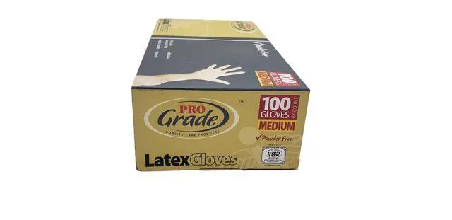 Alt view image 3 of 3 - Latex Gloves Powder Free 100 Gloves MEDIUM