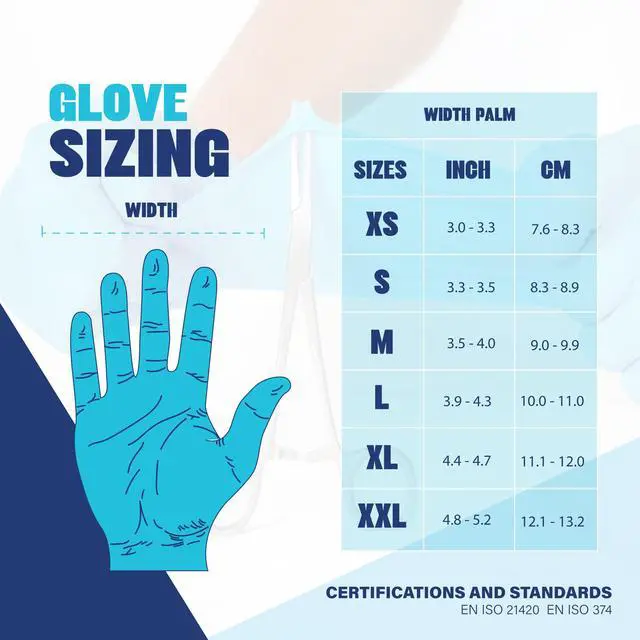 Alt view image 6 of 6 - Synsafe 4 Mil - Blue Nitrile Exam Gloves Disposable Latex Free & Powder Free Extra Strong, Rubber Gloves First Aid Kit, Medical, EMT, Cleaning, Cooking | Pack of (100 ct)
