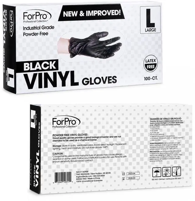 Alt view image 2 of 7 - Disposable Vinyl Gloves, 3.9 Mil, Powder & Latex-Free, Food Safe | Industrial Grade, Ultra Strong, Multi-Purpose Gloves | Non-Sterile, Ambidextrous