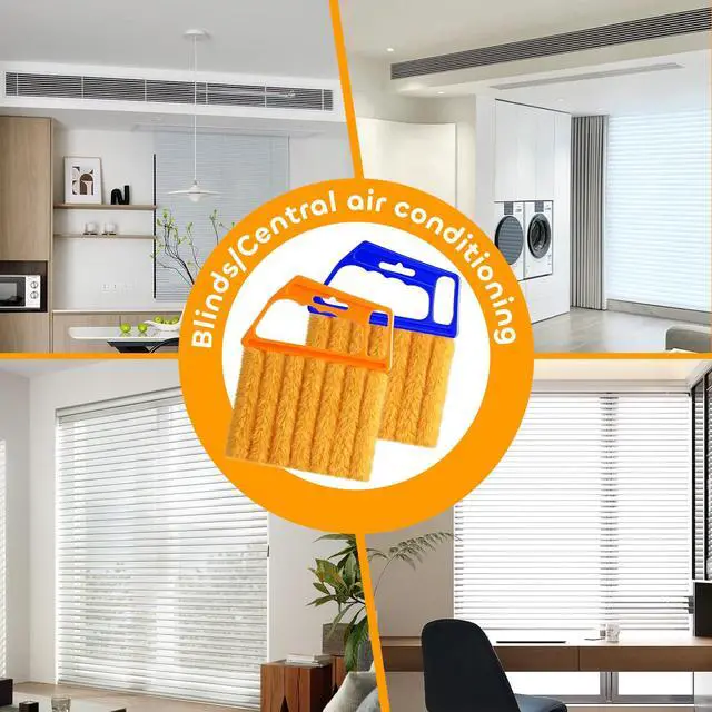Alt view image 5 of 6 - 2 Pcs Blind Cleaner Duster Tool,Blind Dusters for Cleaning,Cleaning Brush,7 Finger Dusting Cleaner Tool for Window & Air Conditioner,Window Blinds Cleaner Microfiber Washable