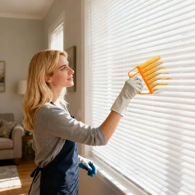 Alt view image 6 of 6 - 2 Pcs Blind Cleaner Duster Tool,Blind Dusters for Cleaning,Cleaning Brush,7 Finger Dusting Cleaner Tool for Window & Air Conditioner,Window Blinds Cleaner Microfiber Washable