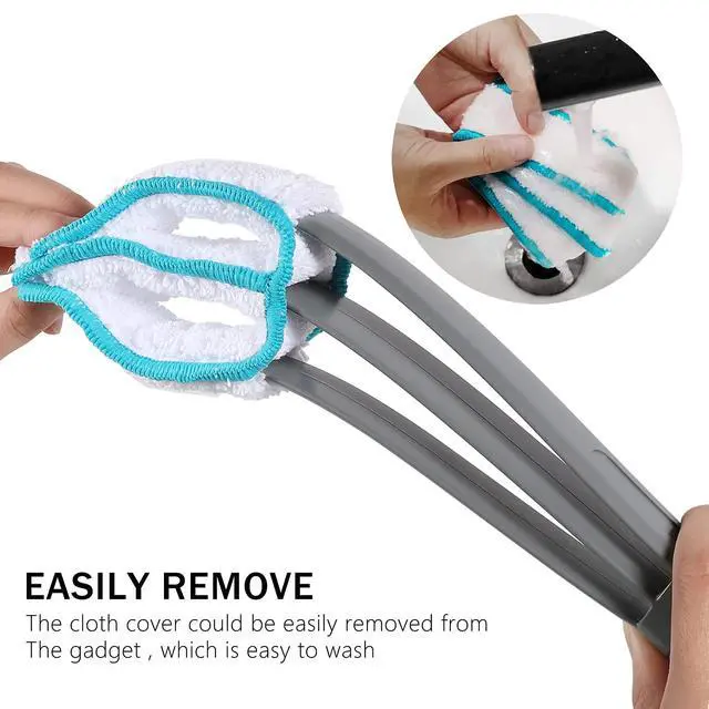 Alt view image 3 of 7 - Blind Duster, Window Cleaner Duster Brush with 5 Microfiber Sleeves | Cleaning Tools for Vertical Blinds Air Conditioner Dust Ceiling Fans Dust Collector