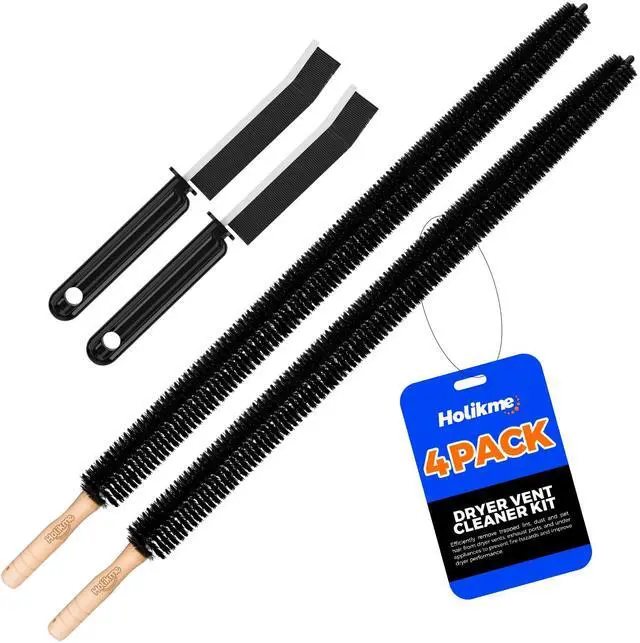 Main image of Dryer Vent Cleaner Kit - 4 Pack Flexible lint Trap Cleaner Tools | Deep Cleaning Tool for Fridge, Washer, Stove Gaps & Tight Spots Crevice & Brush Set Boosts Efficiency, Reduces Fire Risk