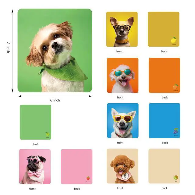 Alt view image 3 of 6 - Glasses Cleaning Cloth for Eyeglasses - Multicolor Eyeglass Clean Cloths - Lens Cleaning Cloth for Camera, Glasses, Screens, Phones and Delicate Surfaces, Cute Design- 6x7in