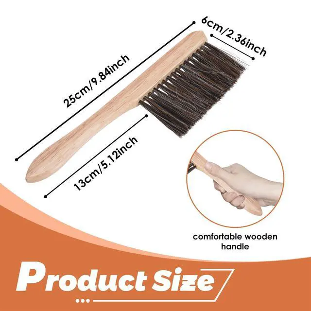 Alt view image 2 of 7 - 2 Pack Drafting Brush, Mini Dusting Brushes for Students | Soft Bristles, Drafting Supplies and Architecture Cleaning Tool, Horse Hair Drafting Brush
