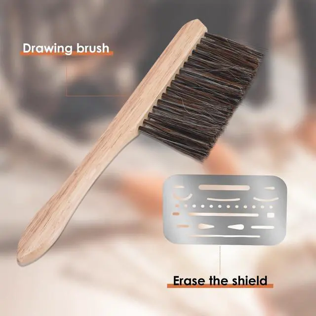Alt view image 3 of 7 - 2 Pack Drafting Brush, Mini Dusting Brushes for Students | Soft Bristles, Drafting Supplies and Architecture Cleaning Tool, Horse Hair Drafting Brush