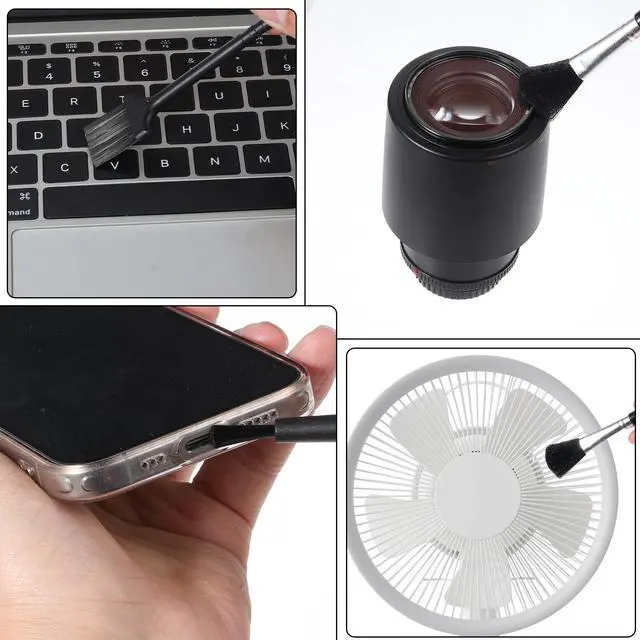 Alt view image 4 of 7 - Keyboard Brush, 10 Pcs Mini Anti Static Brush Keyboard Cleaning Brushes Kit Nylon Dust Cleaning Brushes for Electronic Devices Computer Motherboard Fans Camera Small Space