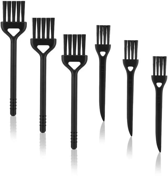 Main image of 6 Pcs Mini Keyboard Cleaning Brushes Computer Brush Portable Cleaning Kit Antistatic Small Cleaner Multi-Function Brush Dust Clean Brushes for Camera Narrow Spaces (Black)