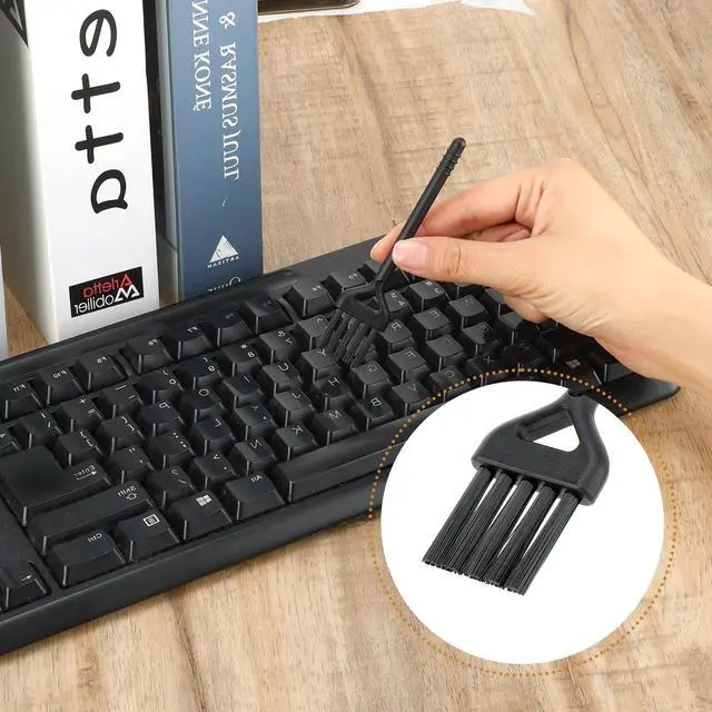 Alt view image 4 of 7 - 6 Pcs Mini Keyboard Cleaning Brushes Computer Brush Portable Cleaning Kit Antistatic Small Cleaner Multi-Function Brush Dust Clean Brushes for Camera Narrow Spaces (Black)