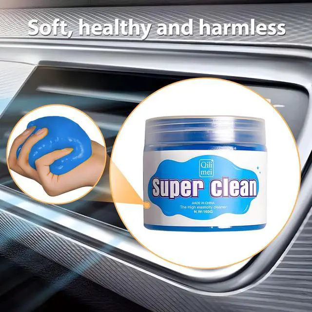 Alt view image 5 of 6 - Car Cleaning Gel, Reusable Vehicle Air Vent Crevice Detailing Putty, Automotive Interior Detail Slime Cleaner Removal Tool Kit Accessories, Universal for SUV, Sedan, Truck (Blue)