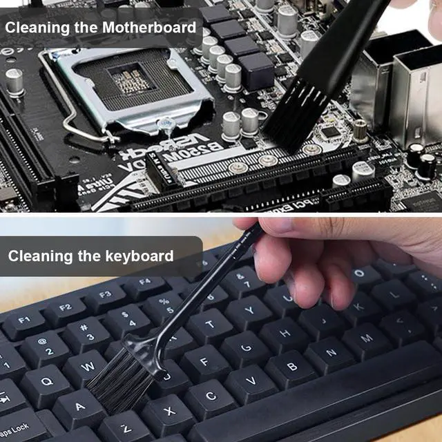 Alt view image 4 of 5 - Keyboard Cleaner kit, Small Nylon Anti Static Cleaning Tool Computer Keyboard Laptop Cleaning Kit for Electronic Devices Such As Computer Motherboard Fans Dust Removal Tool (10 Pcs)