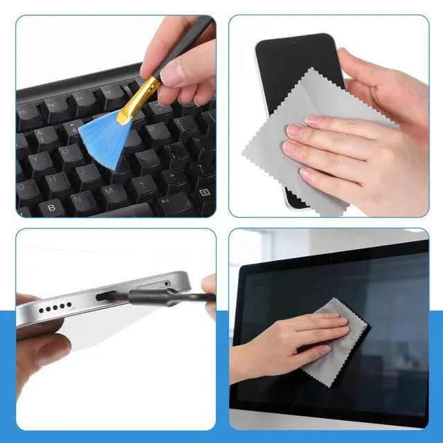 Alt view image 5 of 7 - Keyboard Cleaning Brush 10 Pcs Mini Anti Static Laptop Cleaning Kit | Nylon Dust Cleaning Brushes for Electronic Devices Computer Motherboard Fans Camera Small Space